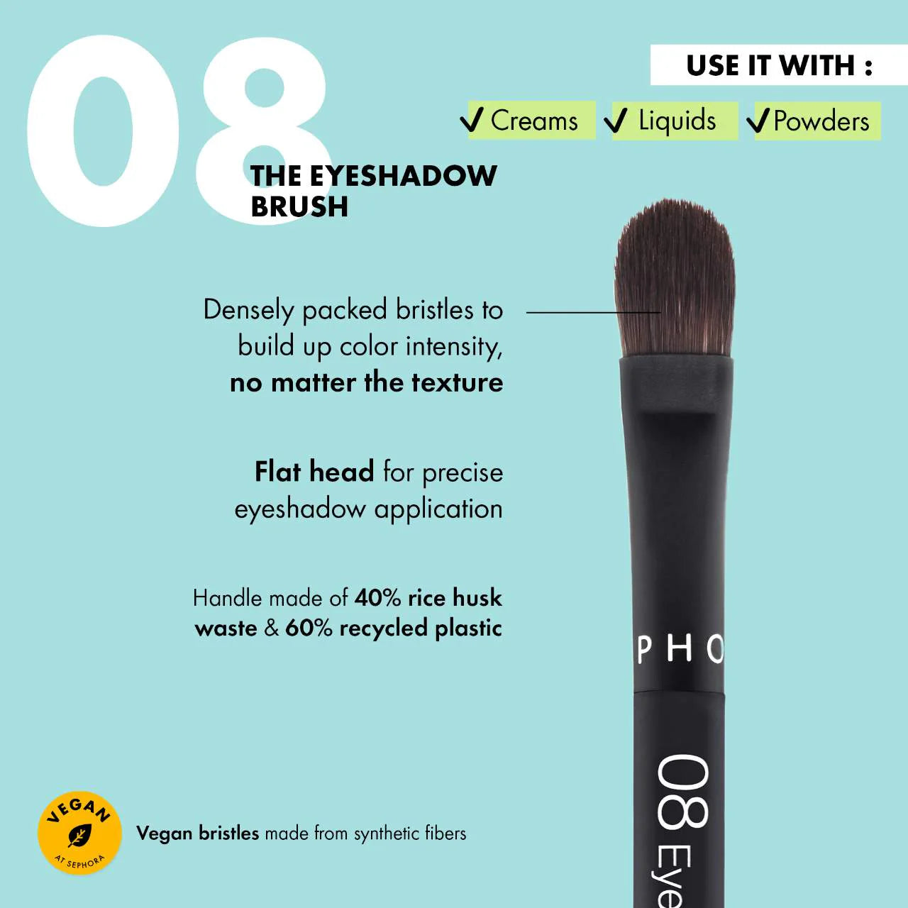 SEPHORA COLLECTION - Essential Brush - 08 Eyeshadow  (NO BOX)