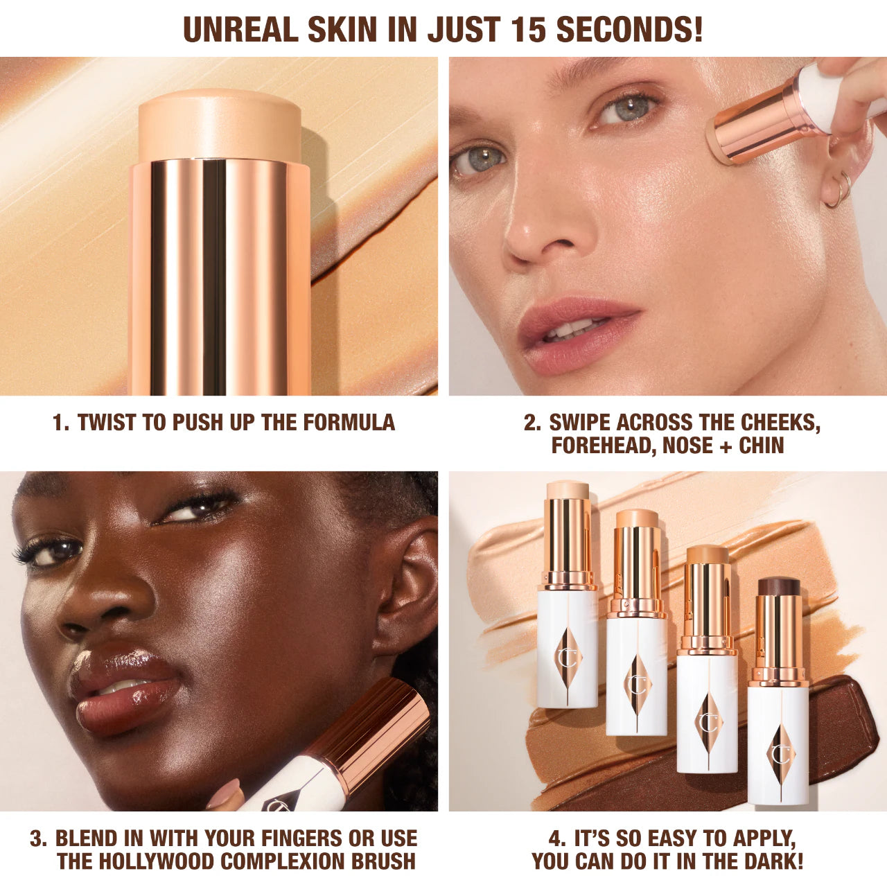 Charlotte Tilbury - Unreal Skin Sheer Glow Tint Hydrating Foundation Stick | 9 g