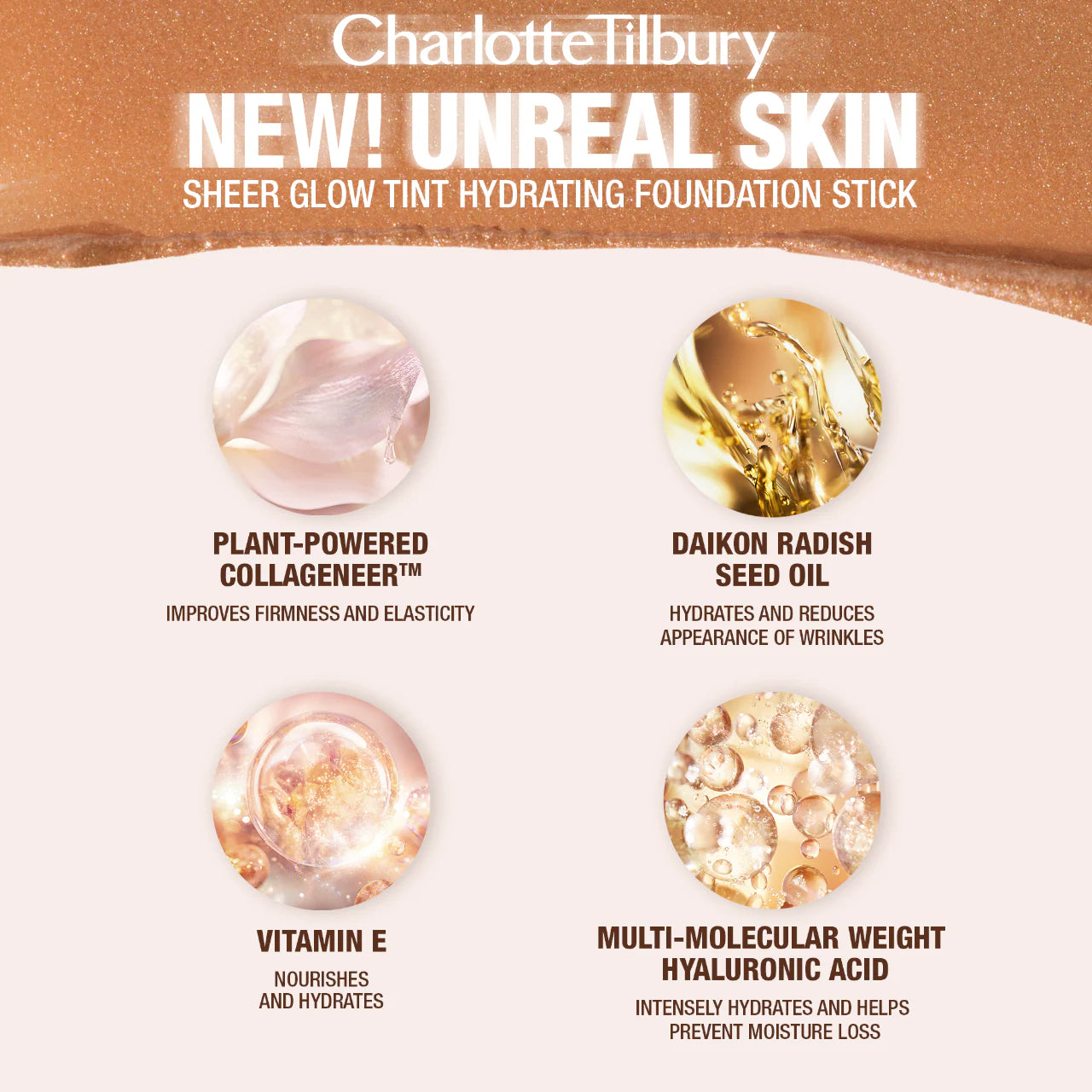 Charlotte Tilbury - Unreal Skin Sheer Glow Tint Hydrating Foundation Stick | 9 g