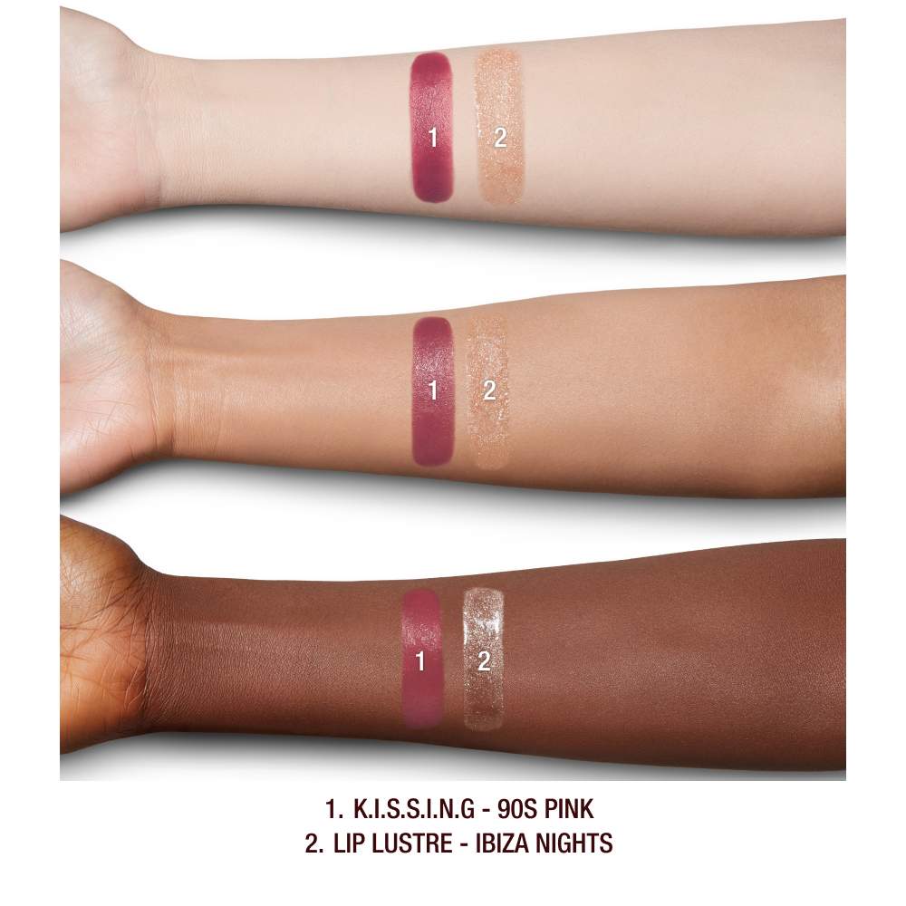 Charlotte Tilbury - K.I.S.S.I.N.G Lipstick and Lip Gloss Duos | 90's Pink - warm rosewood pink