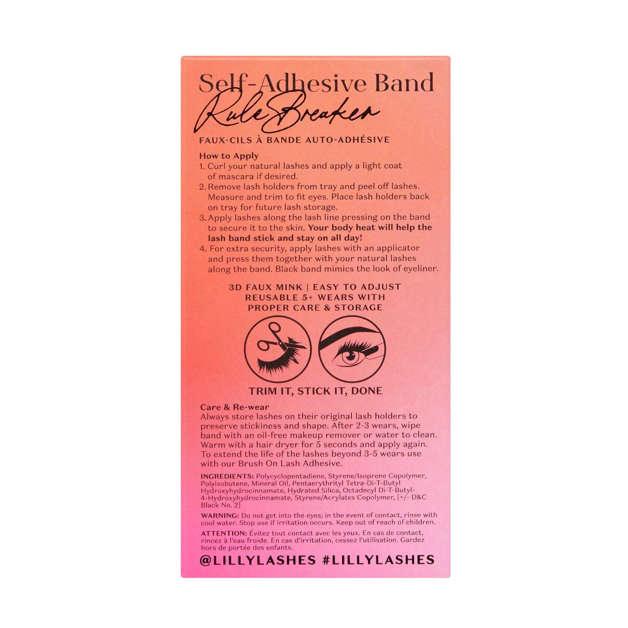 Lilly Lashes - Self Adhesive Lashes | RuleBreaker - flare, wispy