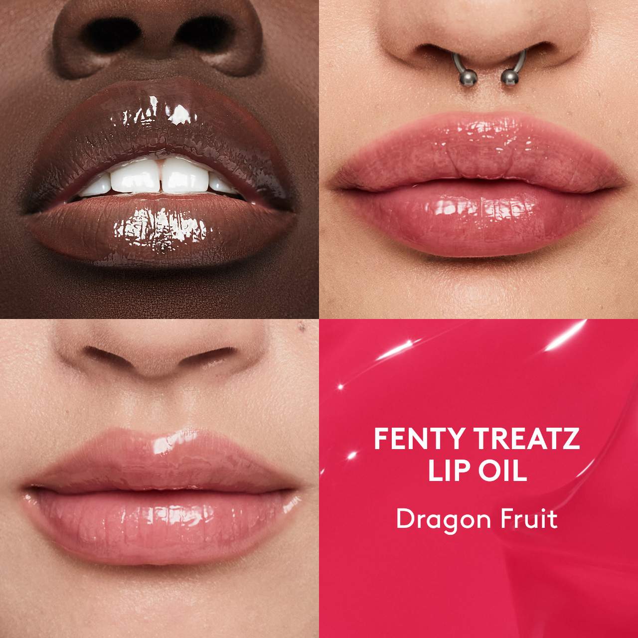 FENTY SKIN - Fenty Treatz Hydrating + Strengthening Lip Oil shades | Dragon Fruit