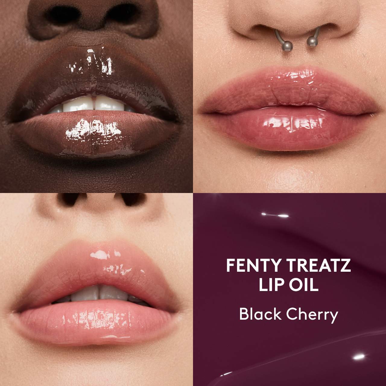 FENTY SKIN - Fenty Treatz Hydrating + Strengthening Lip Oil shades | Black Cherry