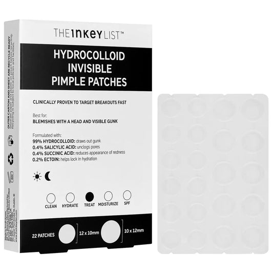 The INKEY List - Hydrocolloid Invisible Pimple Patches + Salicylic Acid | 22 Patches