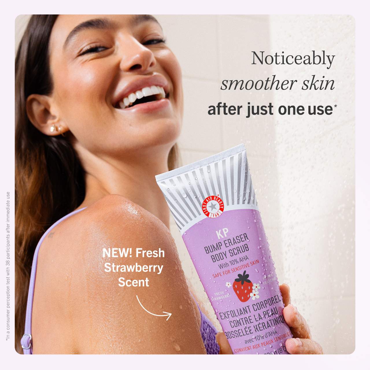 First Aid Beauty - KP BUMP ERASER BODY SCRUB 10% AHA | 226 g | Strawberry