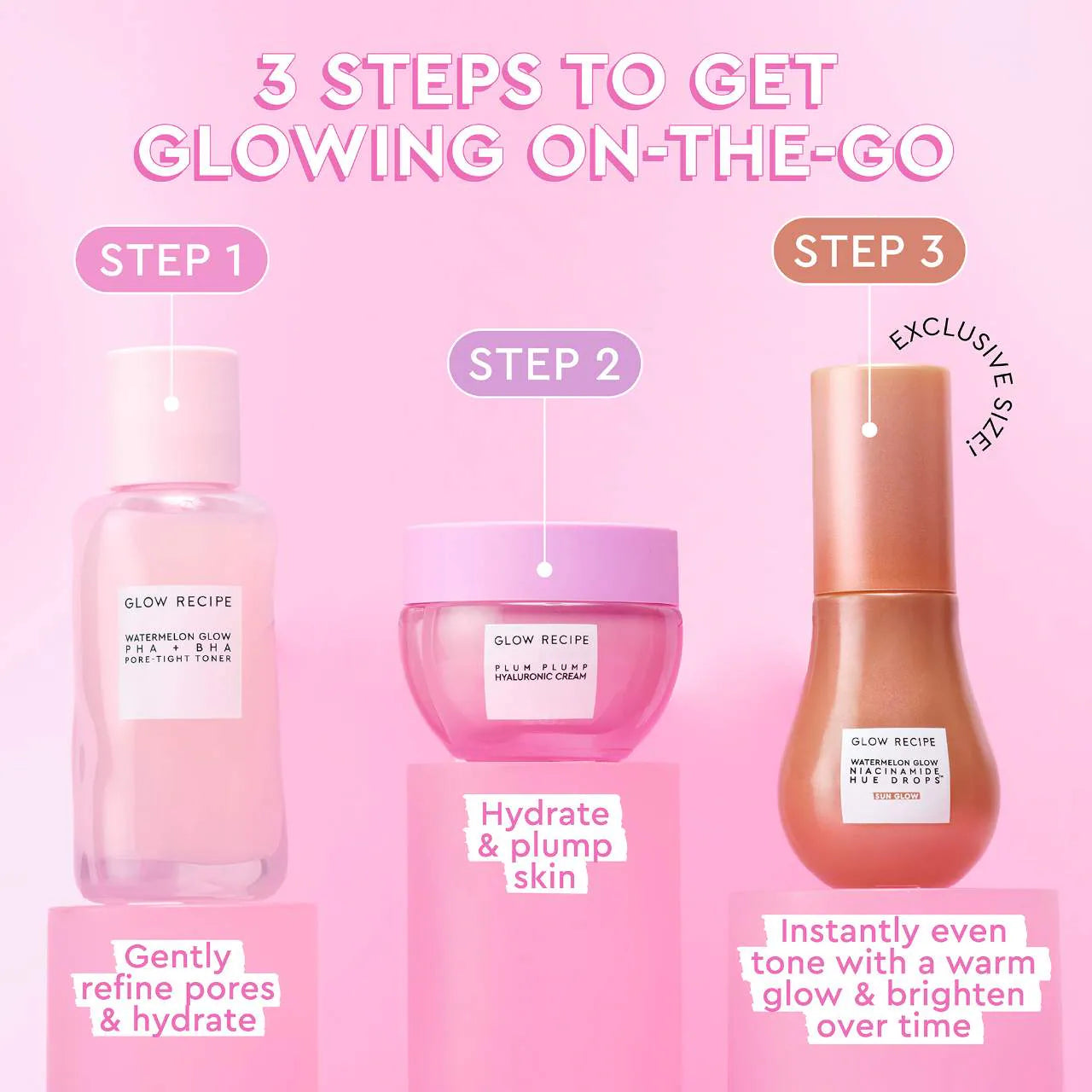 Glow Recipe - Get Glowing With Me™ Kit by Katie Fang with Hue Drops Tinted Serum