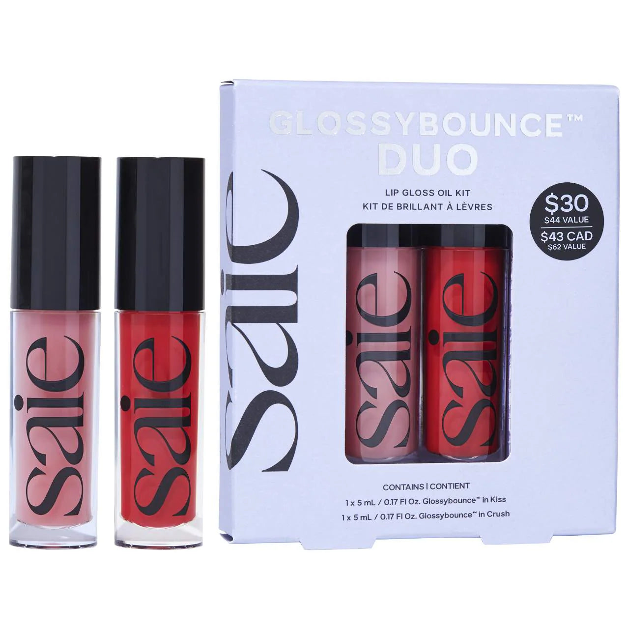 Saie - Glossybounce Lip Gloss Oil Duo