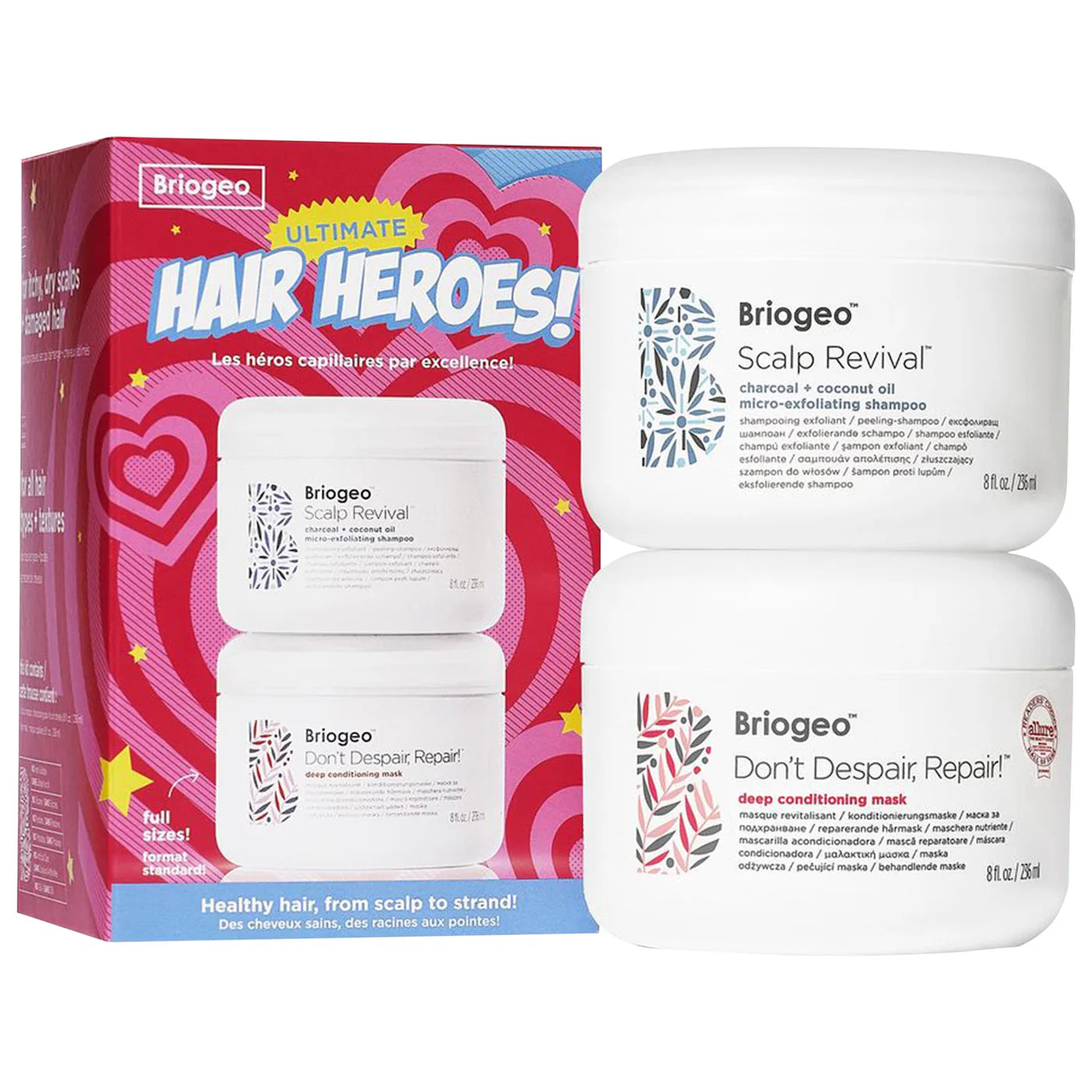 Briogeo - Ultimate Hair Heroes Scalp Scrub Shampoo and Deep Conditioning Mask Value Set