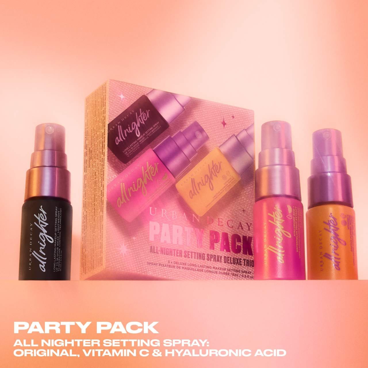 Urban Decay - Mini Party Pack All Nighter Setting Spray Trio - Holiday Makeup Set