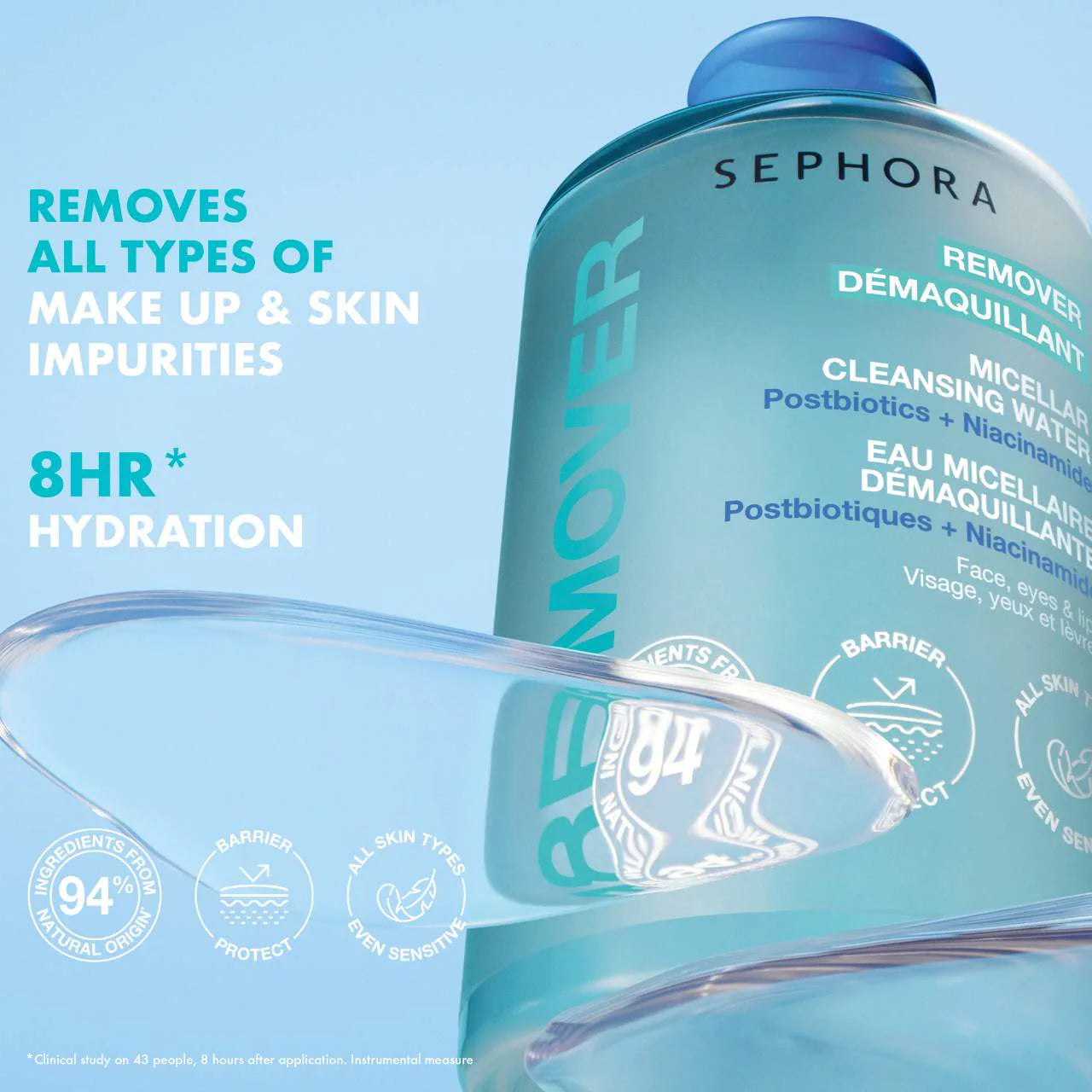 SEPHORA COLLECTION - Mini Micellar Cleansing Water With Postbiotics + Niacinamide | 50 mL