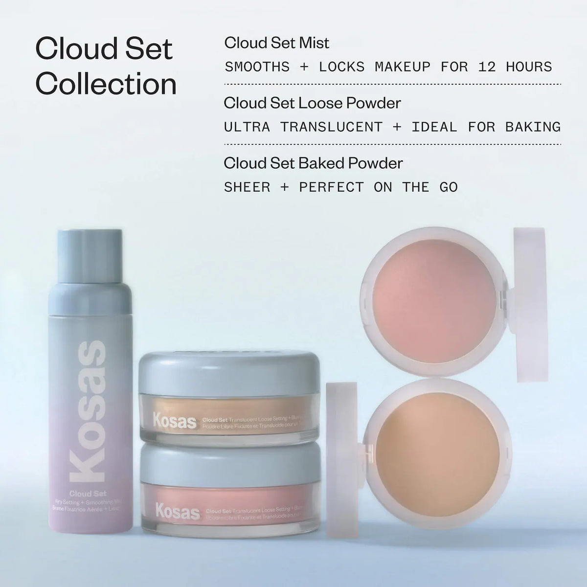 Kosas - Cloud Set Loose Translucent Talc-Free Setting + Blurring Powder | TRANSLUCENT CANDY (MINI)