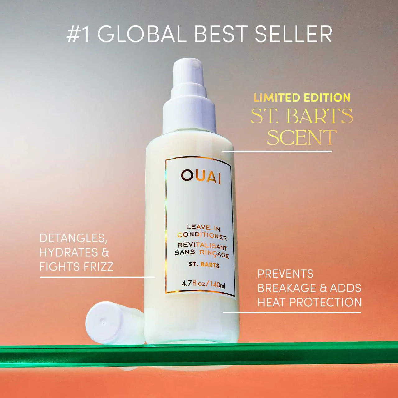 OUAI - St. Barts Detangling and Frizz Fighting Leave in Conditioner | 140 mL