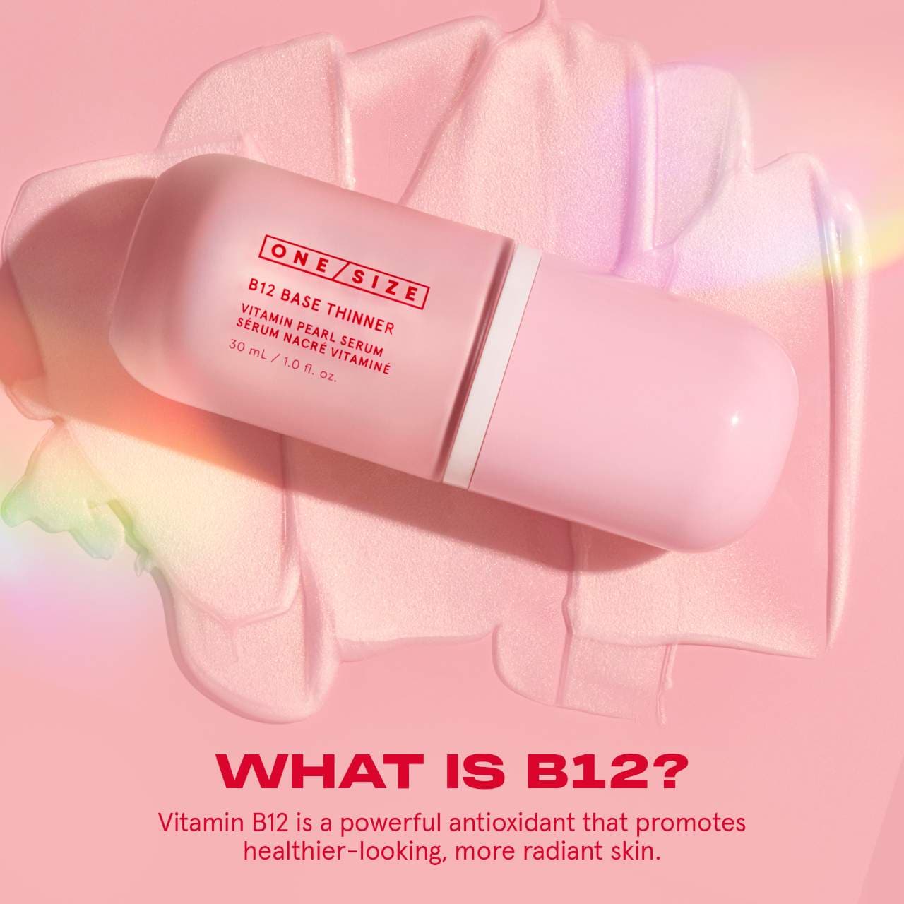 ONE/SIZE by Patrick Starrr - B12 Base Thinner Luminous Vitamin Pearl Boosting Serum | Pearlescent Pink
