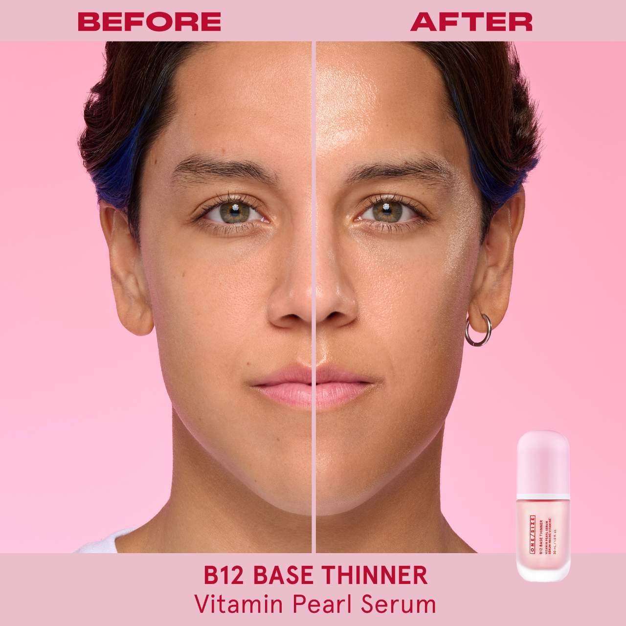 ONE/SIZE by Patrick Starrr - B12 Base Thinner Luminous Vitamin Pearl Boosting Serum | Pearlescent Pink