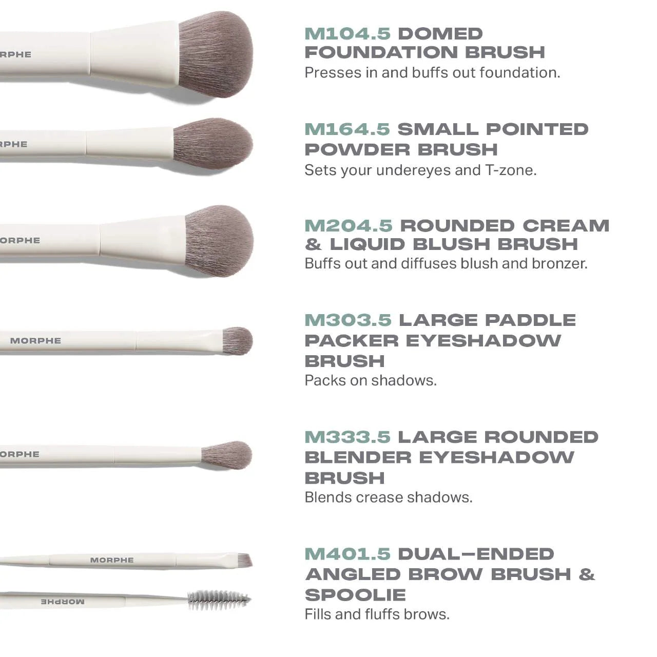 MORPHE - Along for the Glide 6-Piece Travel Brush Set