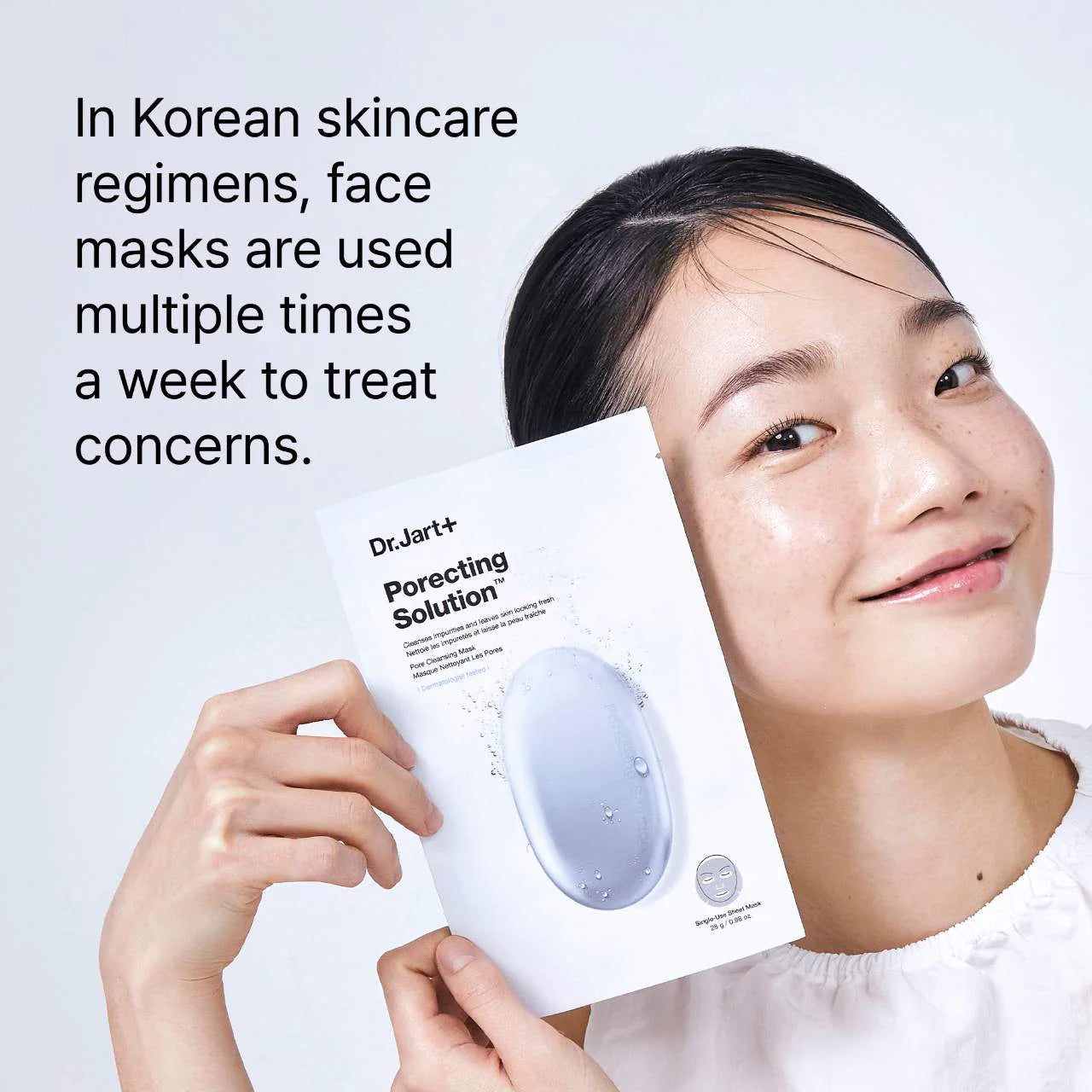 Dr. Jart+ - Dermask Porecting Solution Korean Charcoal Face Mask | Sheet Mask for Oily Skin