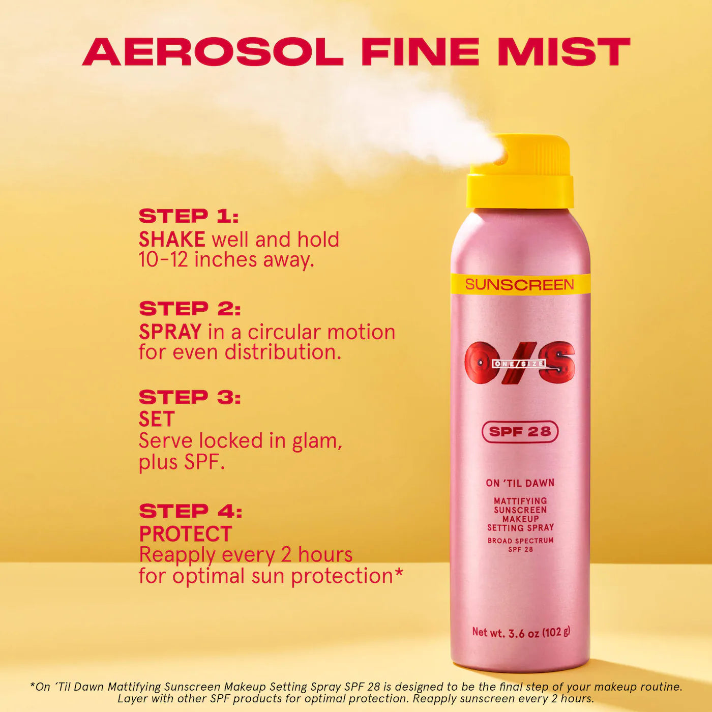 ONE/SIZE by Patrick Starrr - On 'Til Dawn Mattifying Sunscreen Makeup Setting Spray SPF 28