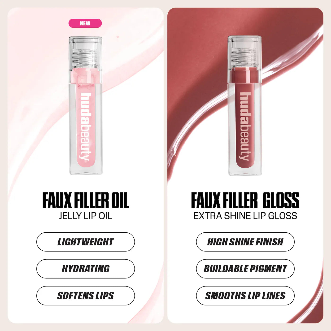 HUDA BEAUTY - Faux Filler Ultra-Hydrating Tinted Jelly Lip Oil