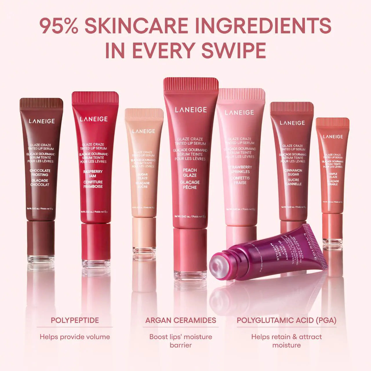LANEIGE - Glaze Craze Tinted Polypeptide Lip Serum