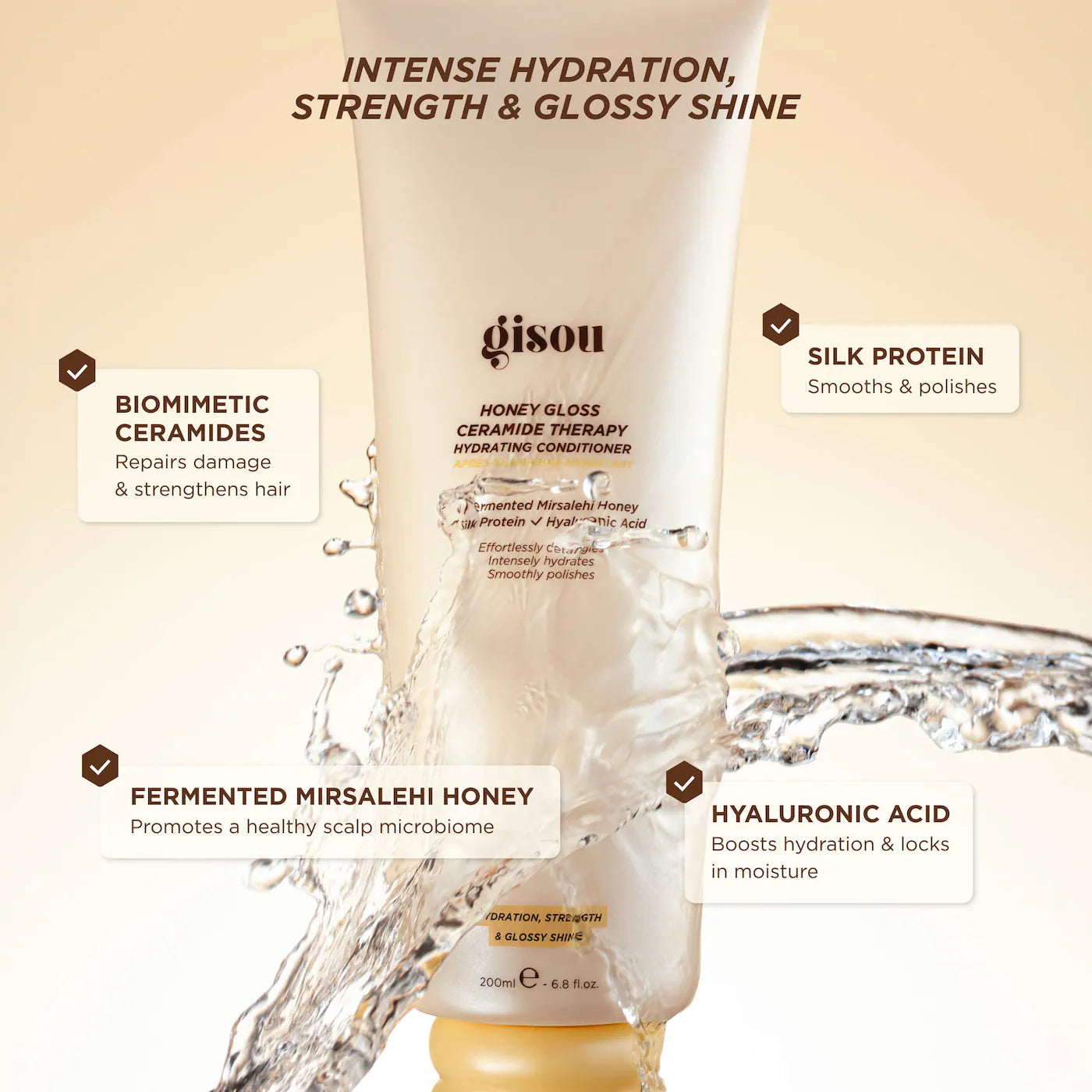 Gisou - Honey Gloss Ceramide Therapy Hydrating Conditioner | 200 mL
