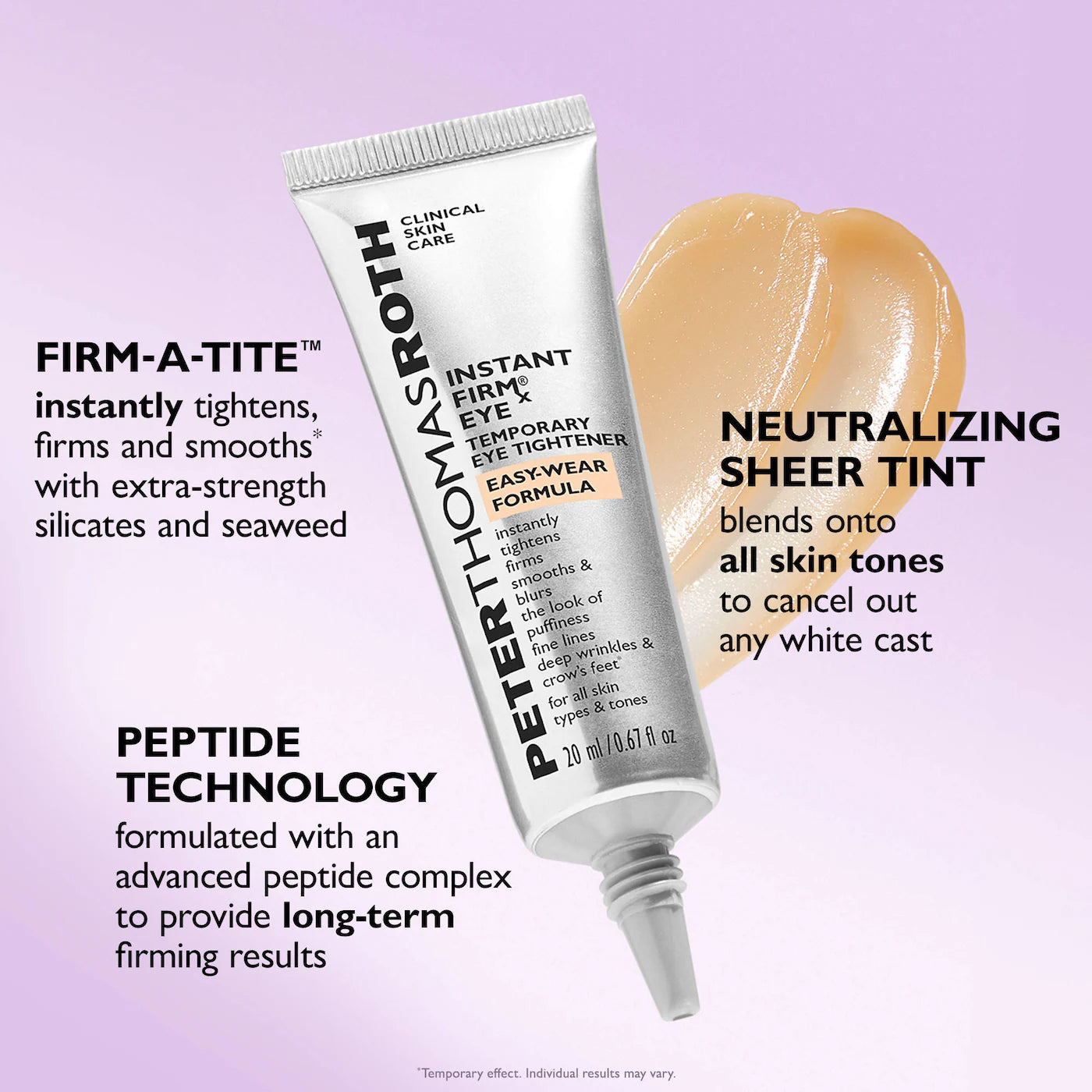 Peter Thomas Roth - Instant FIRMx® Eye Temporary Eye Tightener | Easy Wear Formula | 20 mL