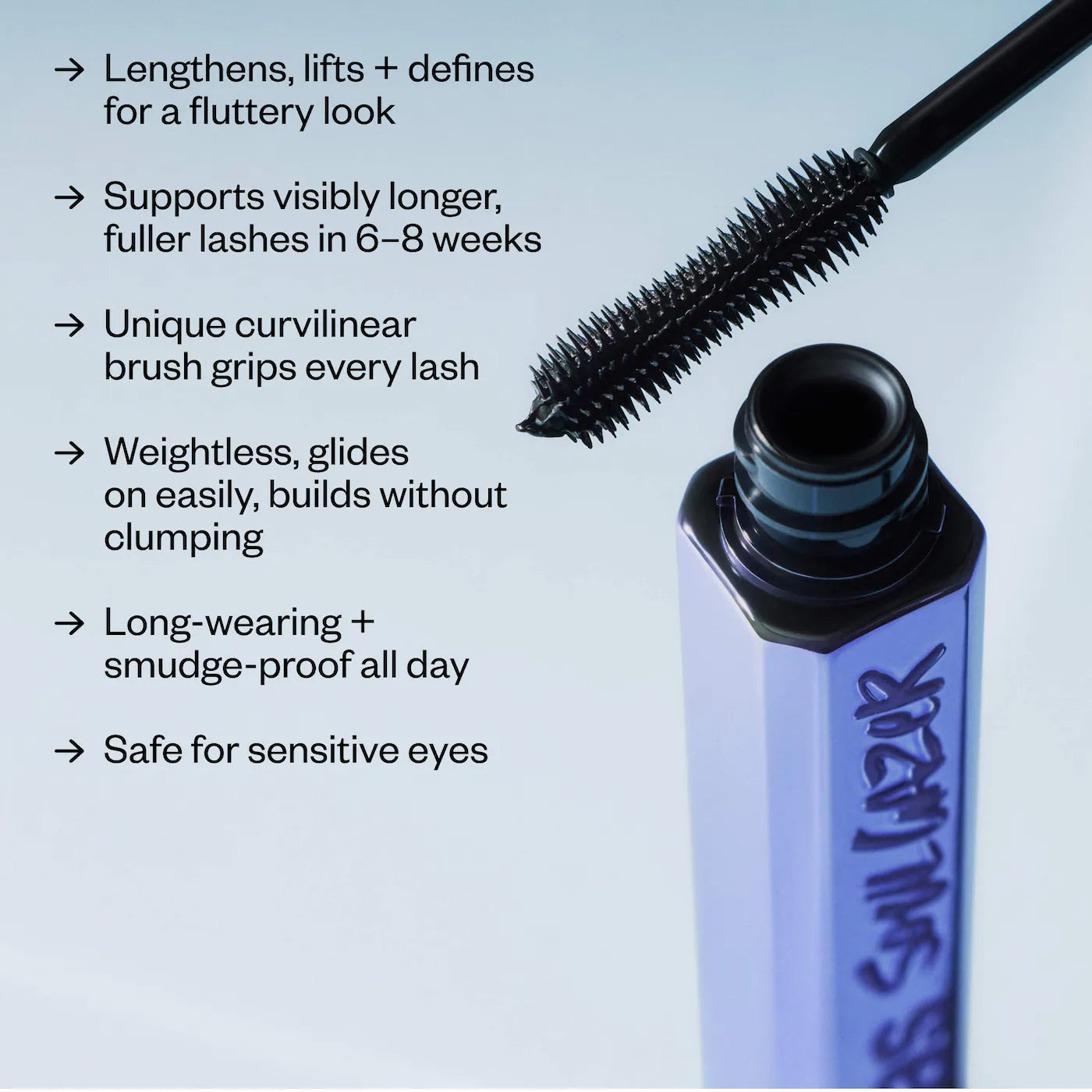 Kosas - Soulgazer Lengthening Mascara + Lash Serum in 1 for Sensitive Eyes | Hypnotize - black