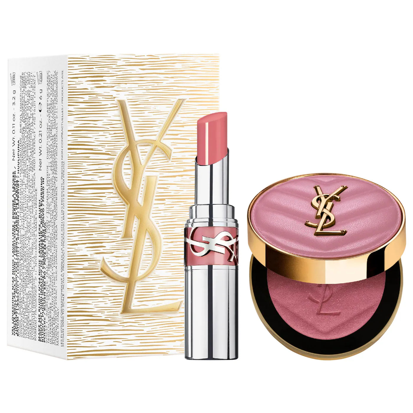 YSL - Iconic Pink Make Me Blush & Loveshine Lip Oil Stick Set
