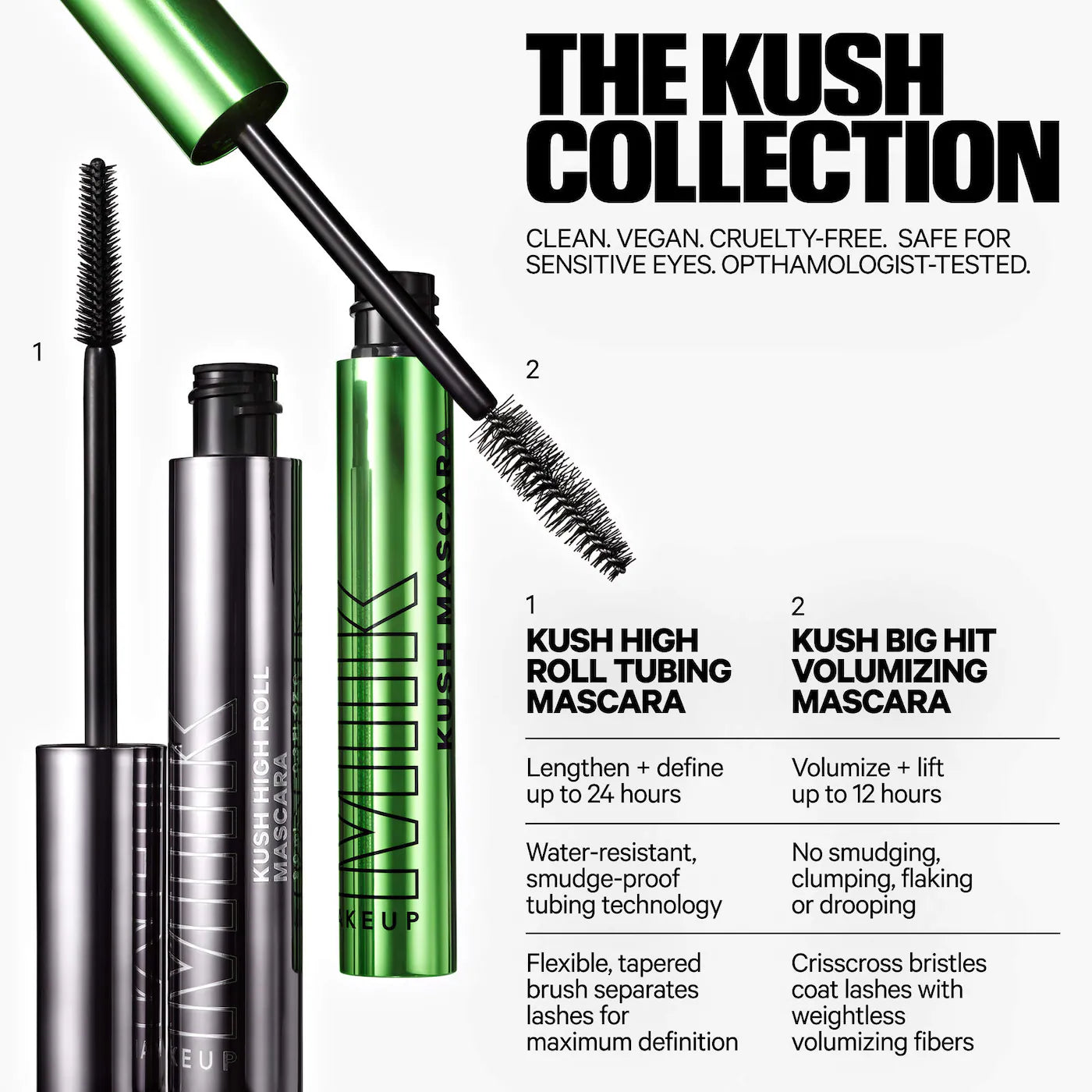 MILK MAKEUP - KUSH Big Hit Lifting + Volumizing Mascara | BOOM - blackest black | 8.5 g