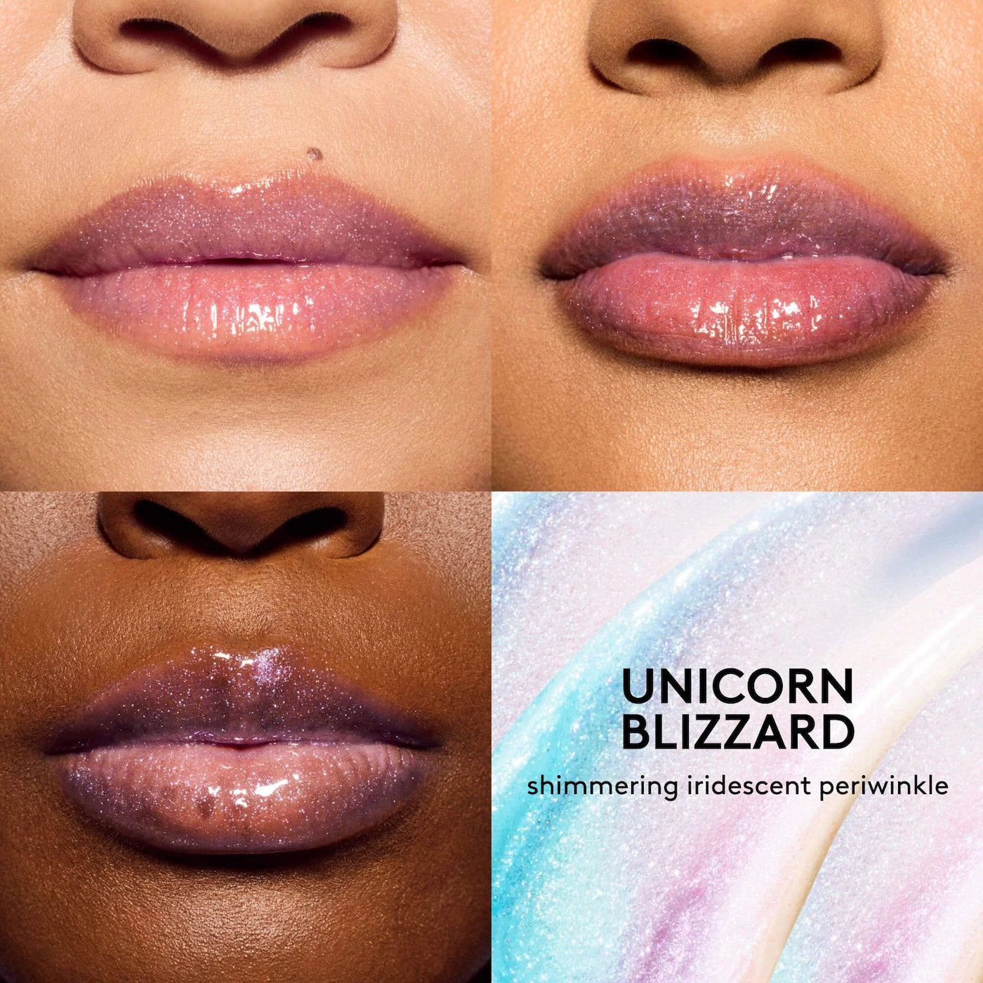 Fenty Beauty  - Gloss Bomb Stackz | Unicorn Blizzard - shimmering iridescent periwinkle