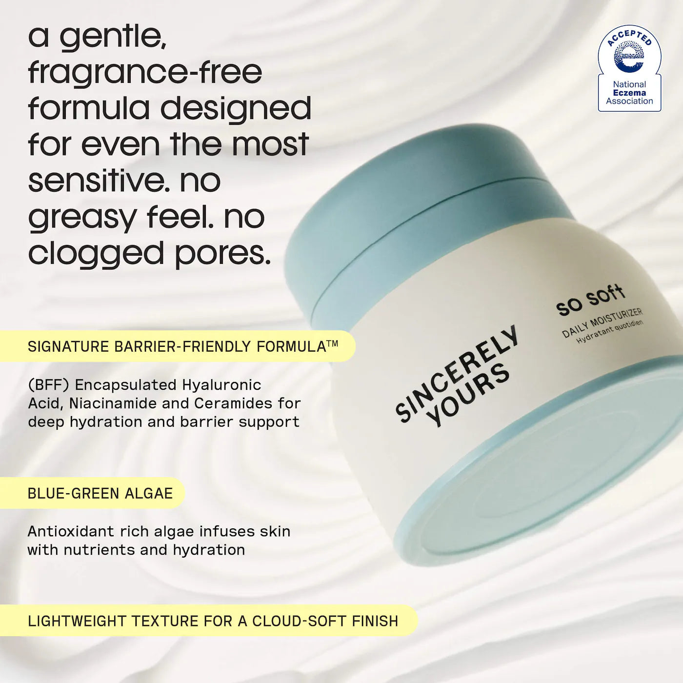 Sincerely Yours - So Soft Daily Barrier Strengthening Lightweight Moisturizer with Hyaluronic Acid, Ceramides and Niacinamide | 50 mL