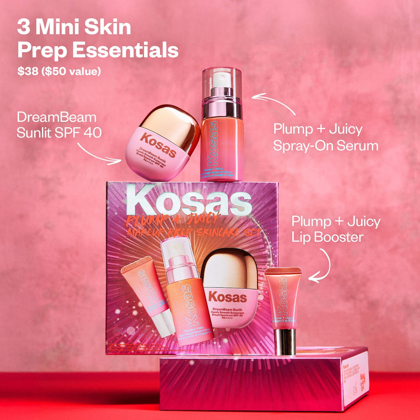 Kosas - Plump + Juicy Makeup Prep Skincare Set
