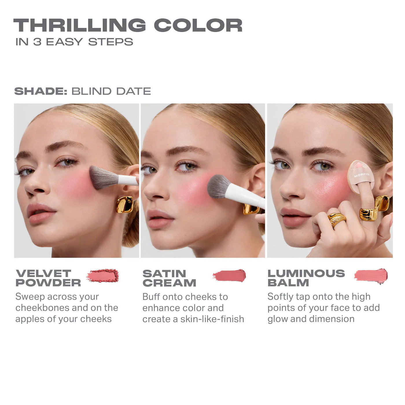 MORPHE - Cheek Thrills Multi-Finish Blush Trio