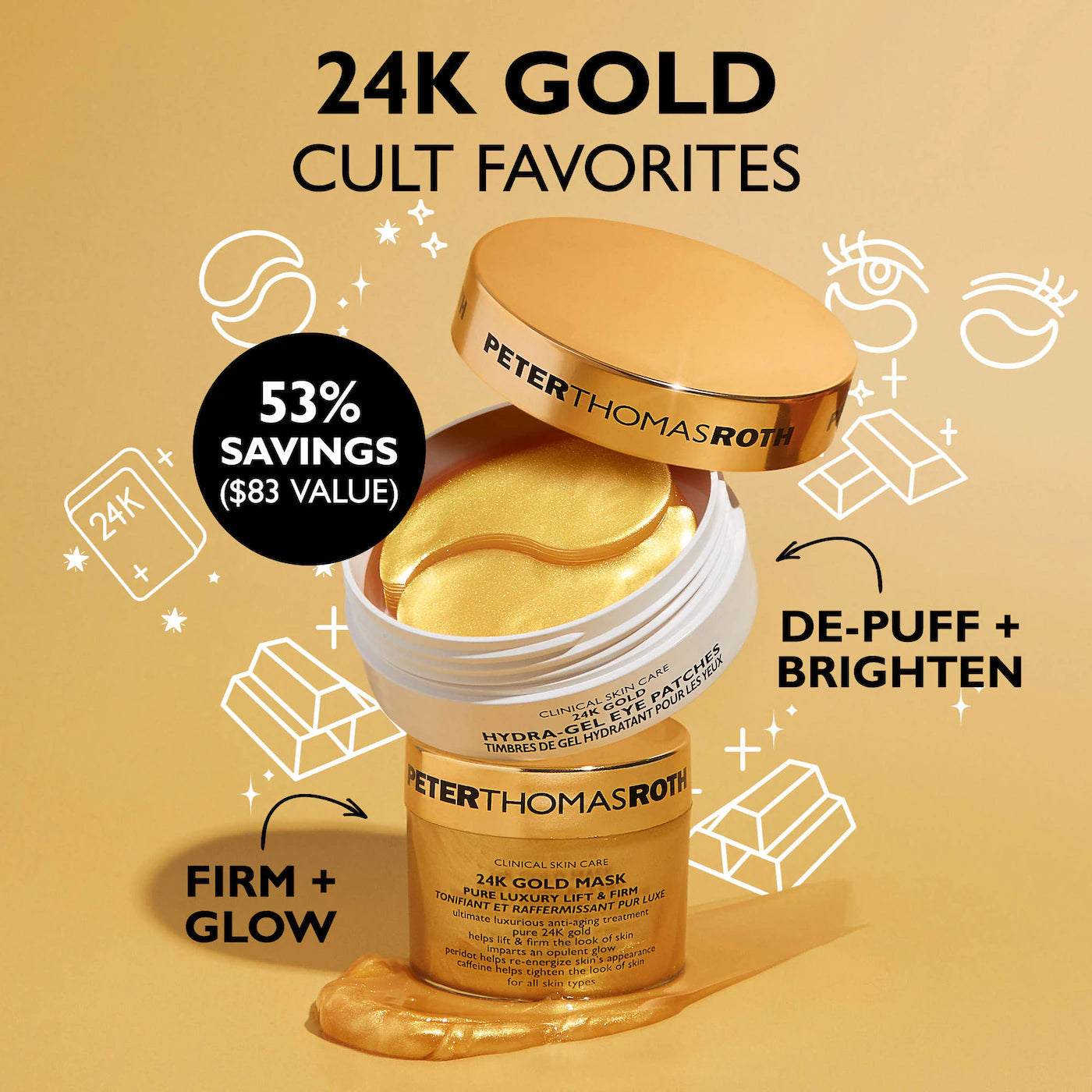Peter Thomas Roth - 24K Gold 2-Piece Mini Brightening & Anti-Aging Skincare Set