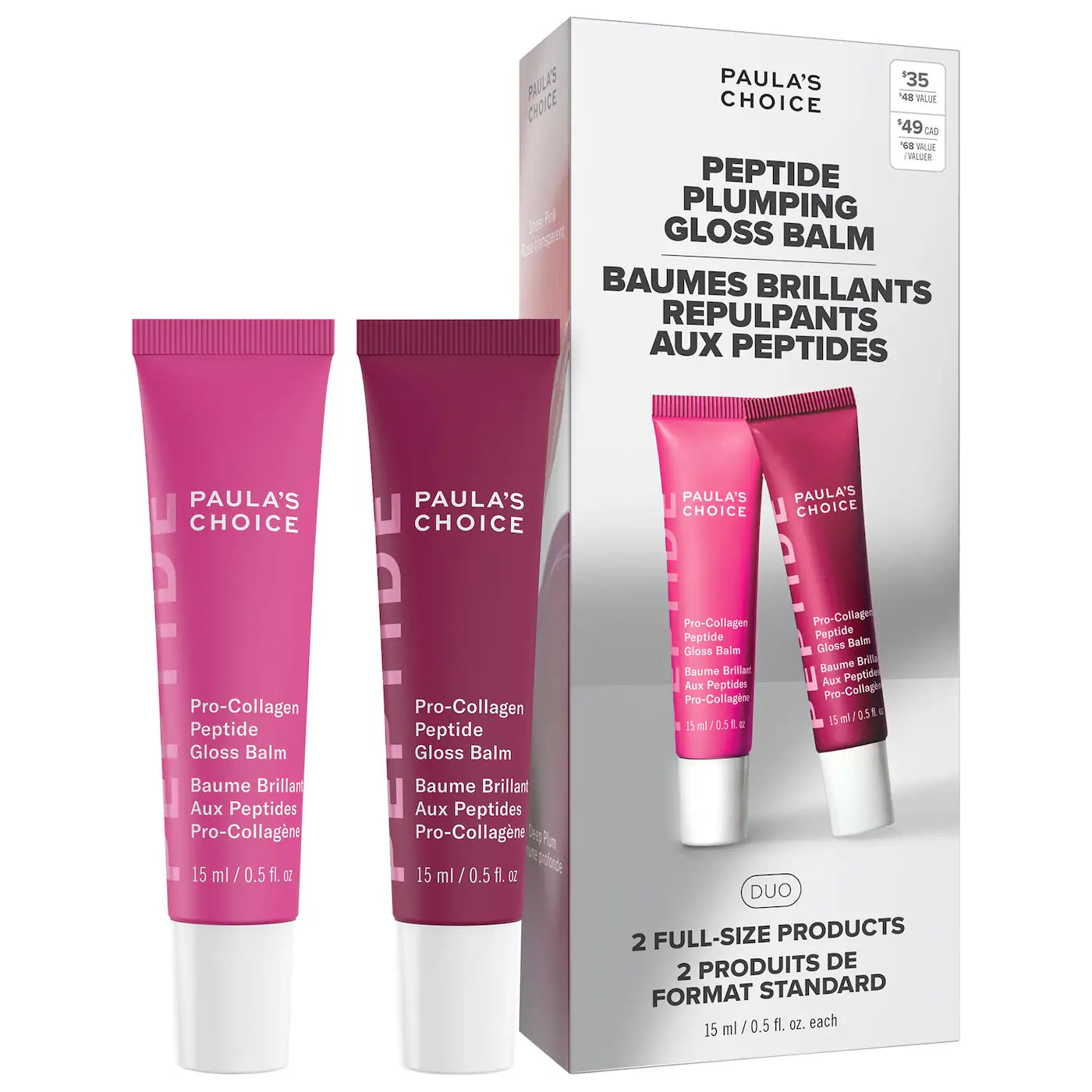 Paula's Choice - Peptide Plumping Gloss Balm Duo Gift Set for Hydrated, Fuller Lips