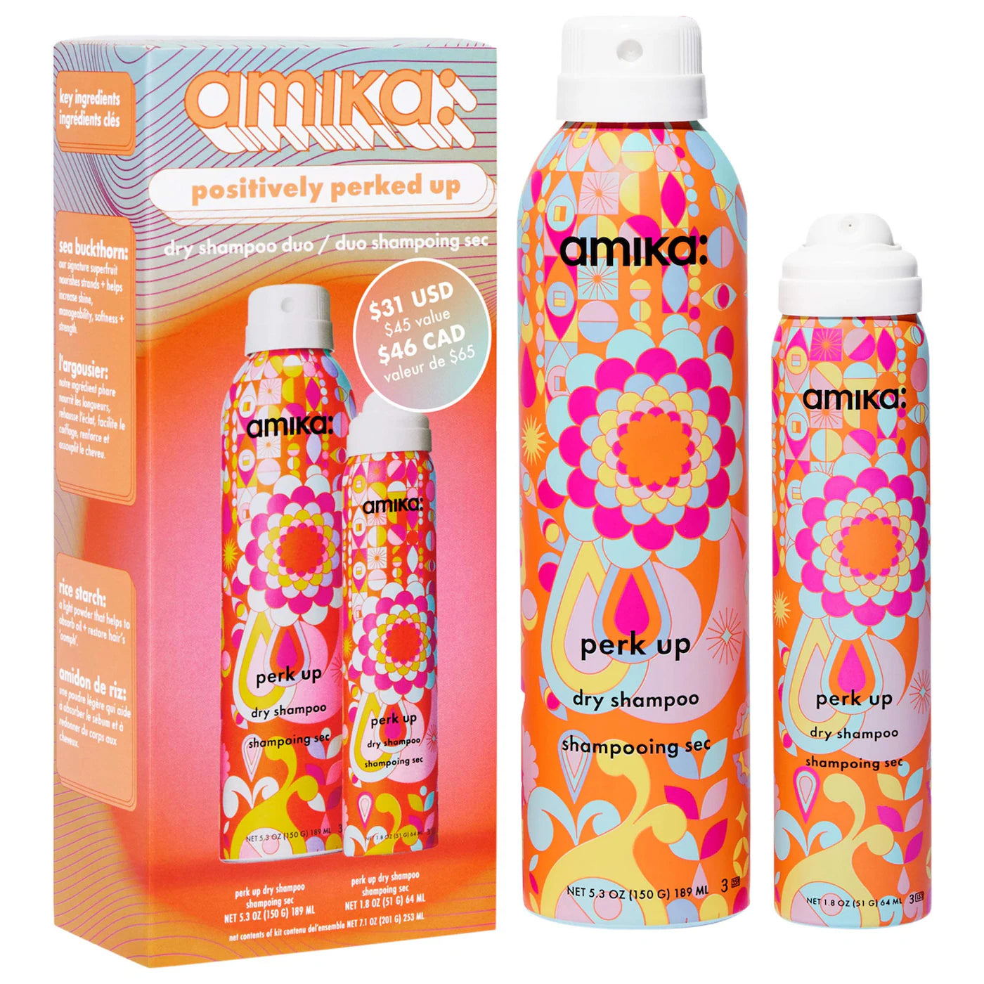 amika - Positively Perked Up Dry Shampoo Hair Gift Set