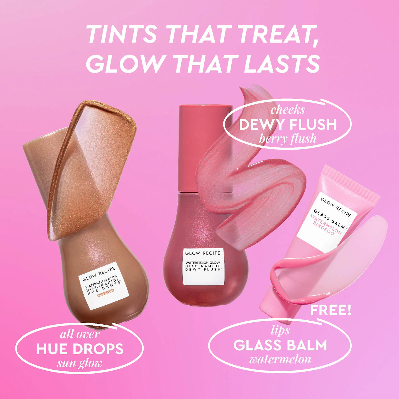 Glow Recipe - Best of Glow Hues - Tinted Serum, Cheek & Lip Gift Set