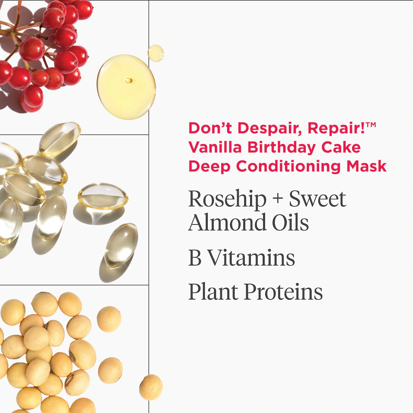 Briogeo - Don't Despair, Repair!™ Deep Conditioning Hair Mask | 236 mL LIMITED EDITION VANILLA BIRTHDAY CAKE