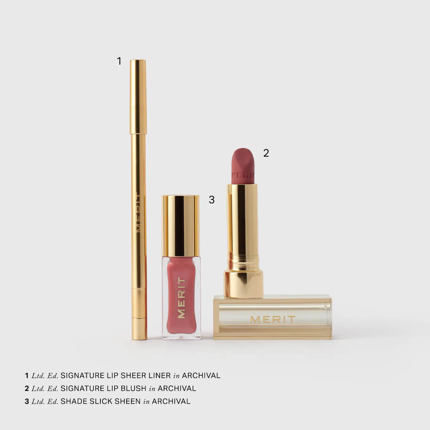 MERIT - The Archival Lip Essentials Gift Set