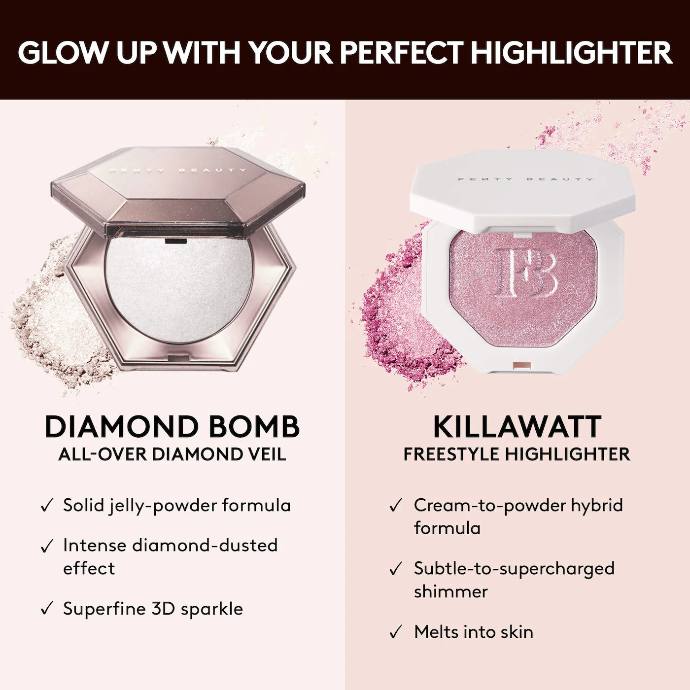 Fenty Beauty - Mini Diamond Bomb | How Many Carats?! - pure platinum sparkle