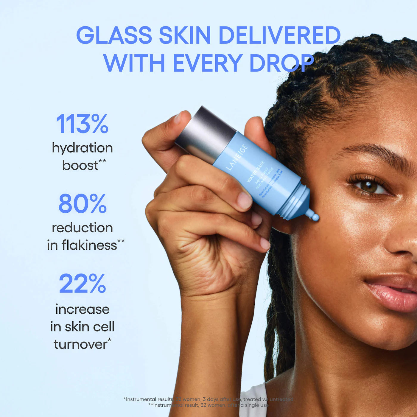 LANEIGE - Water Bank Aqua Facial Serum BHA + AHA - Gently Exfoliate, Hydrate & Glow | 30 mL