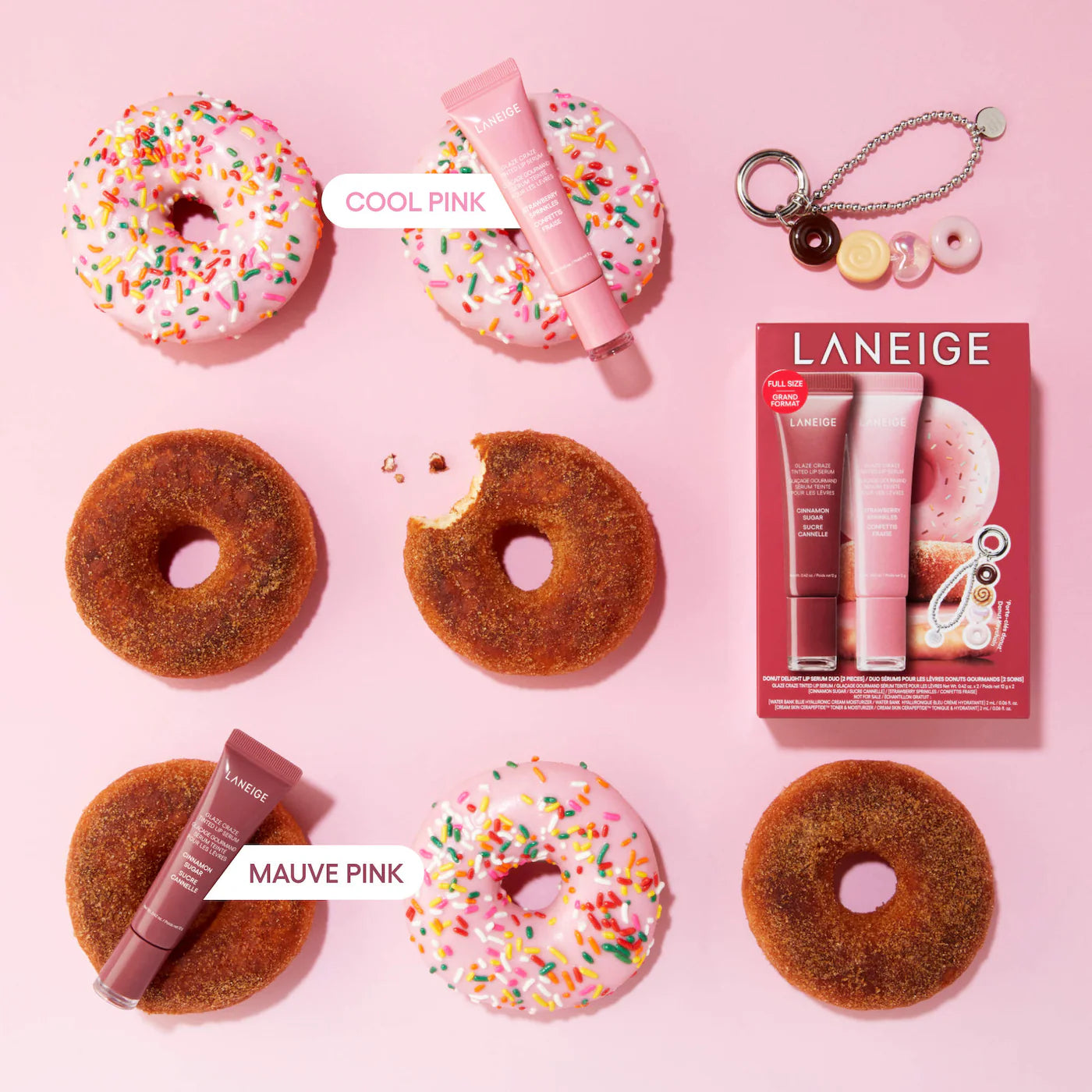LANEIGE - Glaze Craze Donut Delight Hydrating Tinted Lip Serum Duo