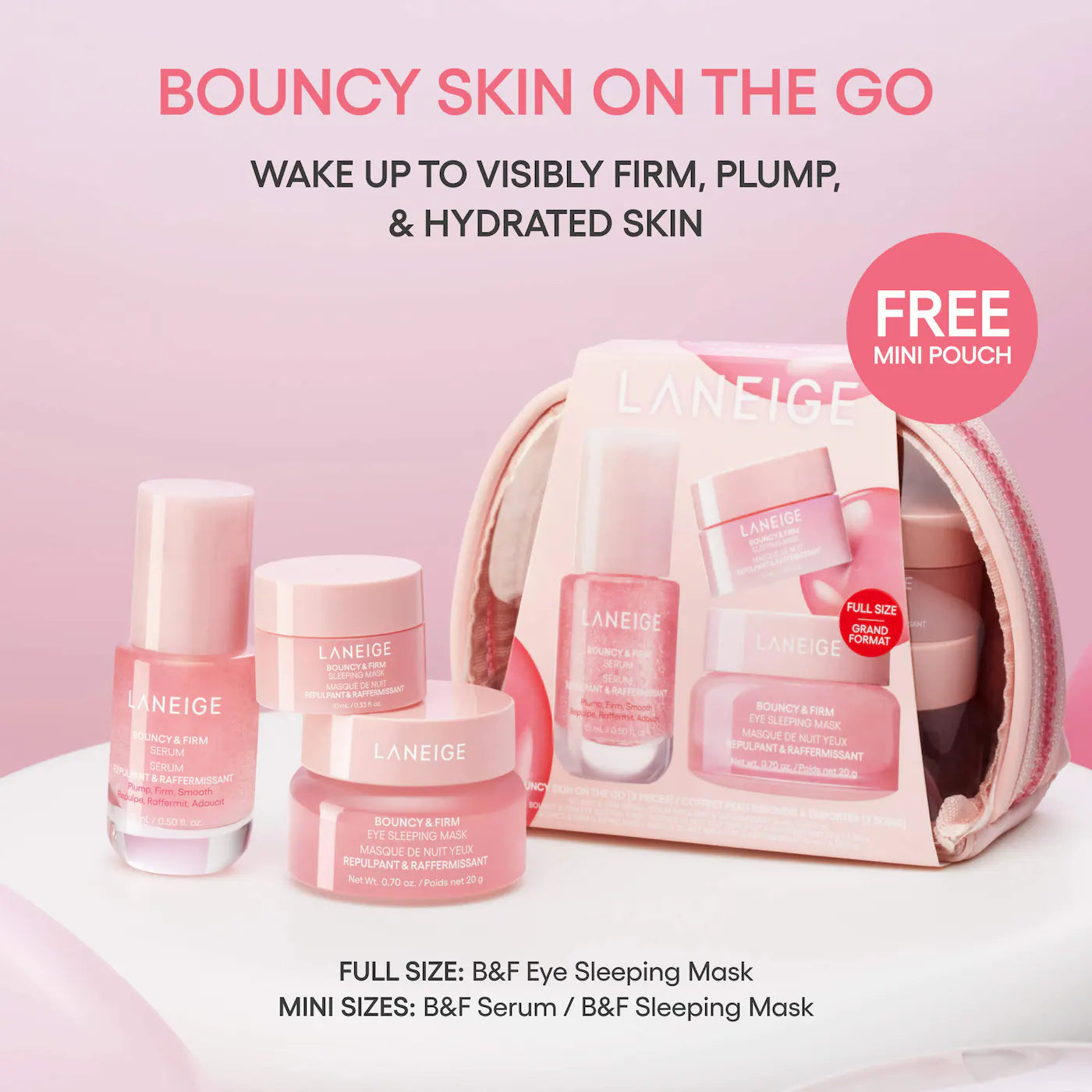 LANEIGE - Bouncy Skin On the Go Set for Plumping and Firming