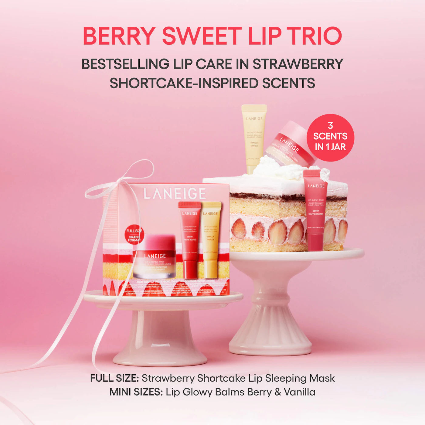 LANEIGE - Berry Sweet Lip Treatment Minis Trio Set