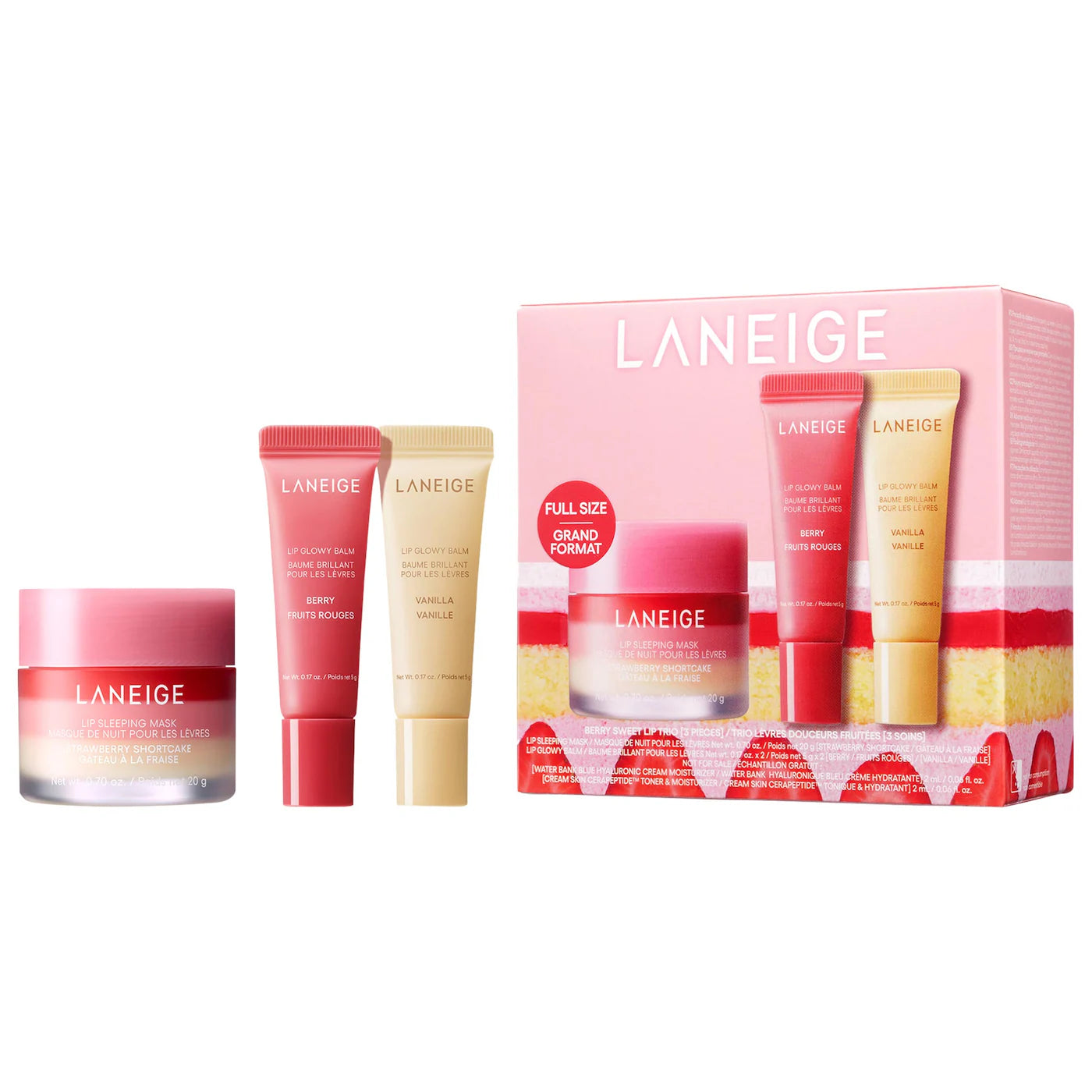 LANEIGE - Berry Sweet Lip Treatment Minis Trio Set