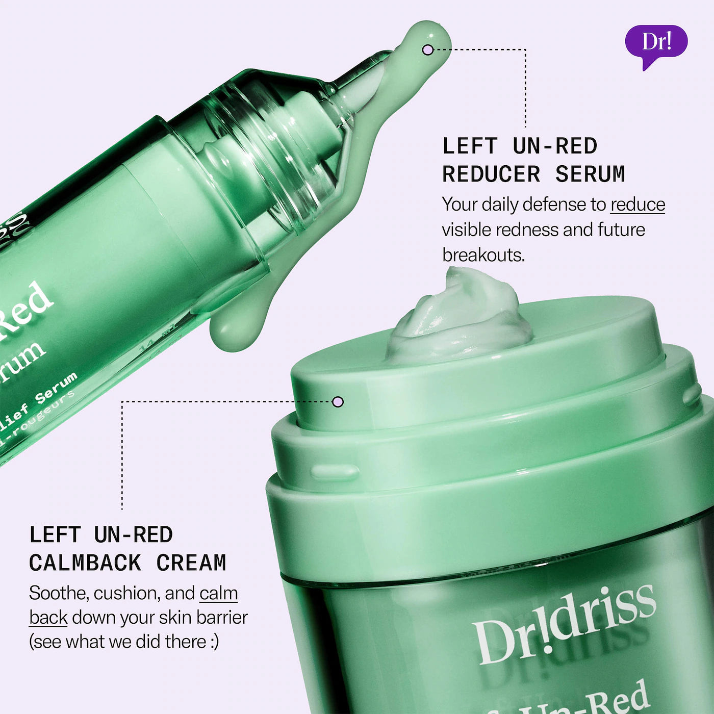 Dr. Idriss - Left Un-Red CalmBack Rich Face Moisturizer for Redness and Skin Barrier Health | 50 mL