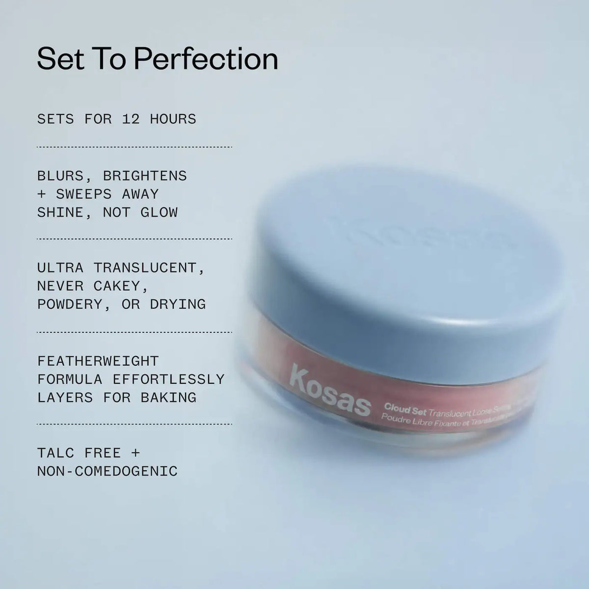 Kosas - Cloud Set Loose Translucent Talc-Free Setting + Blurring Powder | TRANSLUCENT CANDY (MINI)