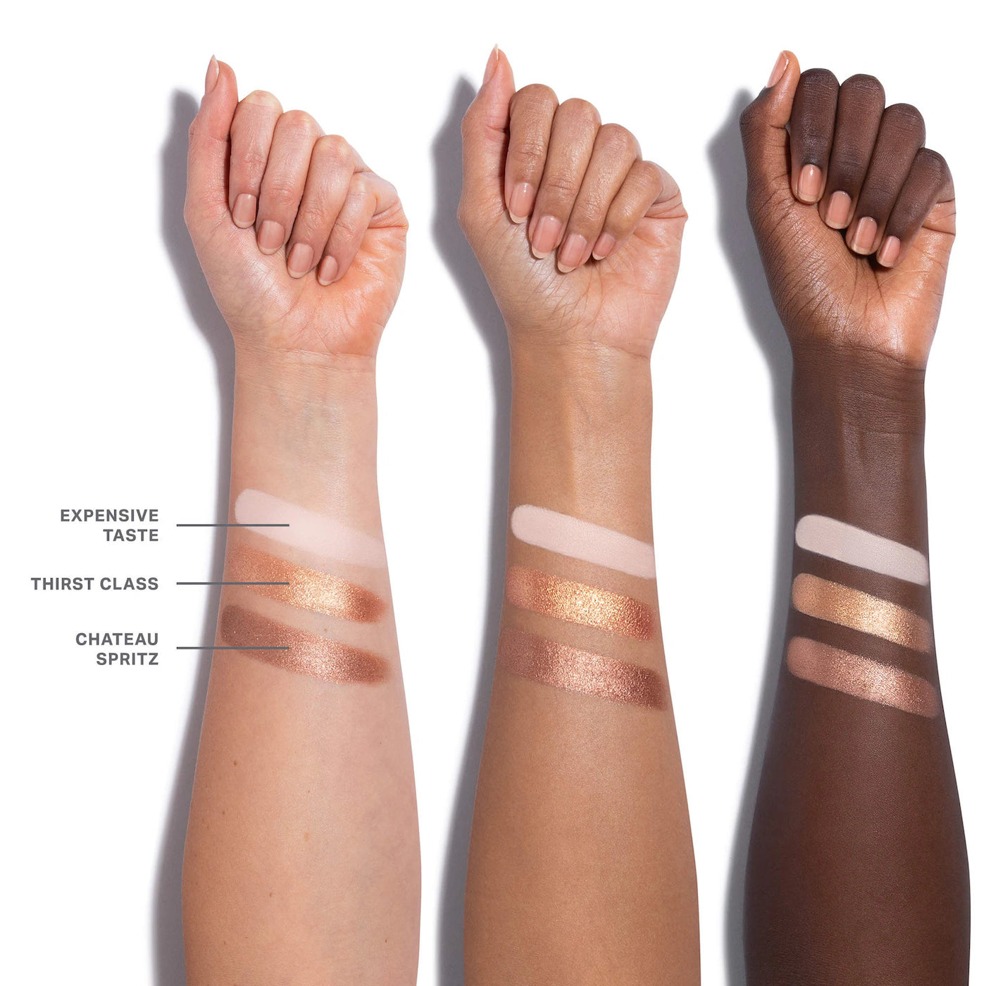 Morphe - Dazzling Metallics Trophy Wife Eyeshadow Trio | Champagne On Tap