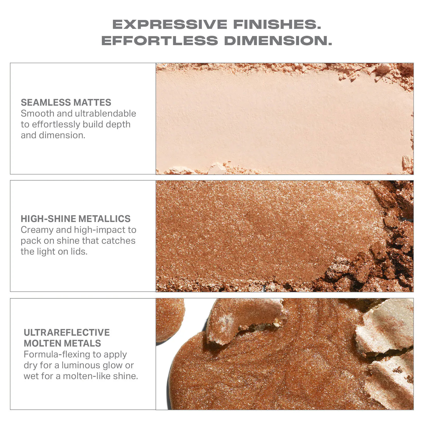 Morphe - Dazzling Metallics Trophy Wife Eyeshadow Trio | Champagne On Tap