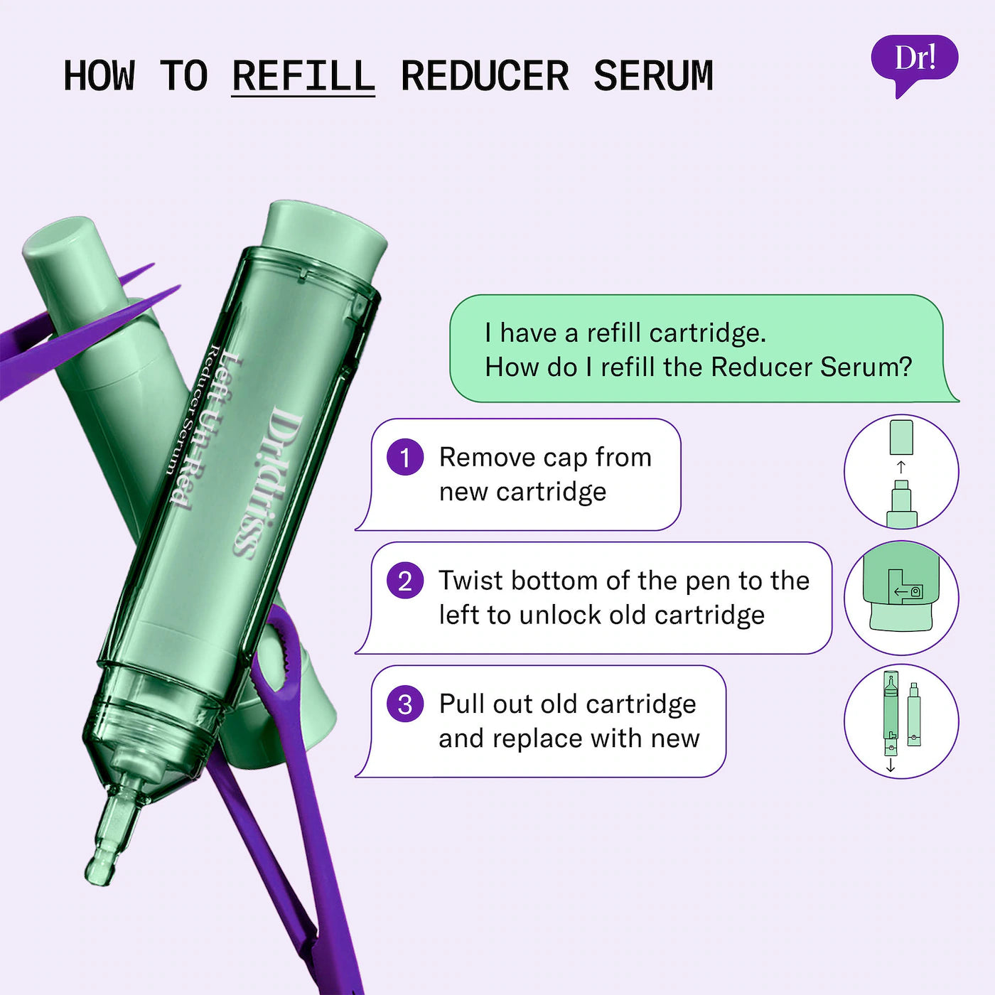 Dr. Idriss - Left Un-Red Reducer Face Serum for Redness and Blemish Prone Skin | 28 mL