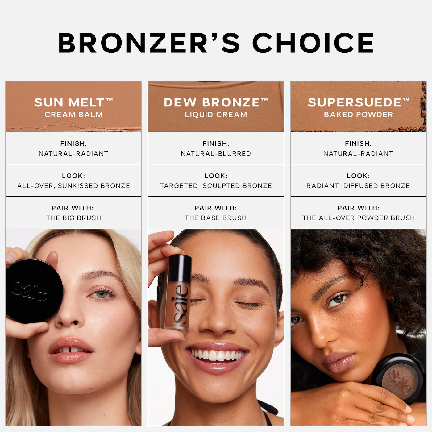 Saie - SuperSuede™ Radiant Talc-Free Baked Powder Bronzer